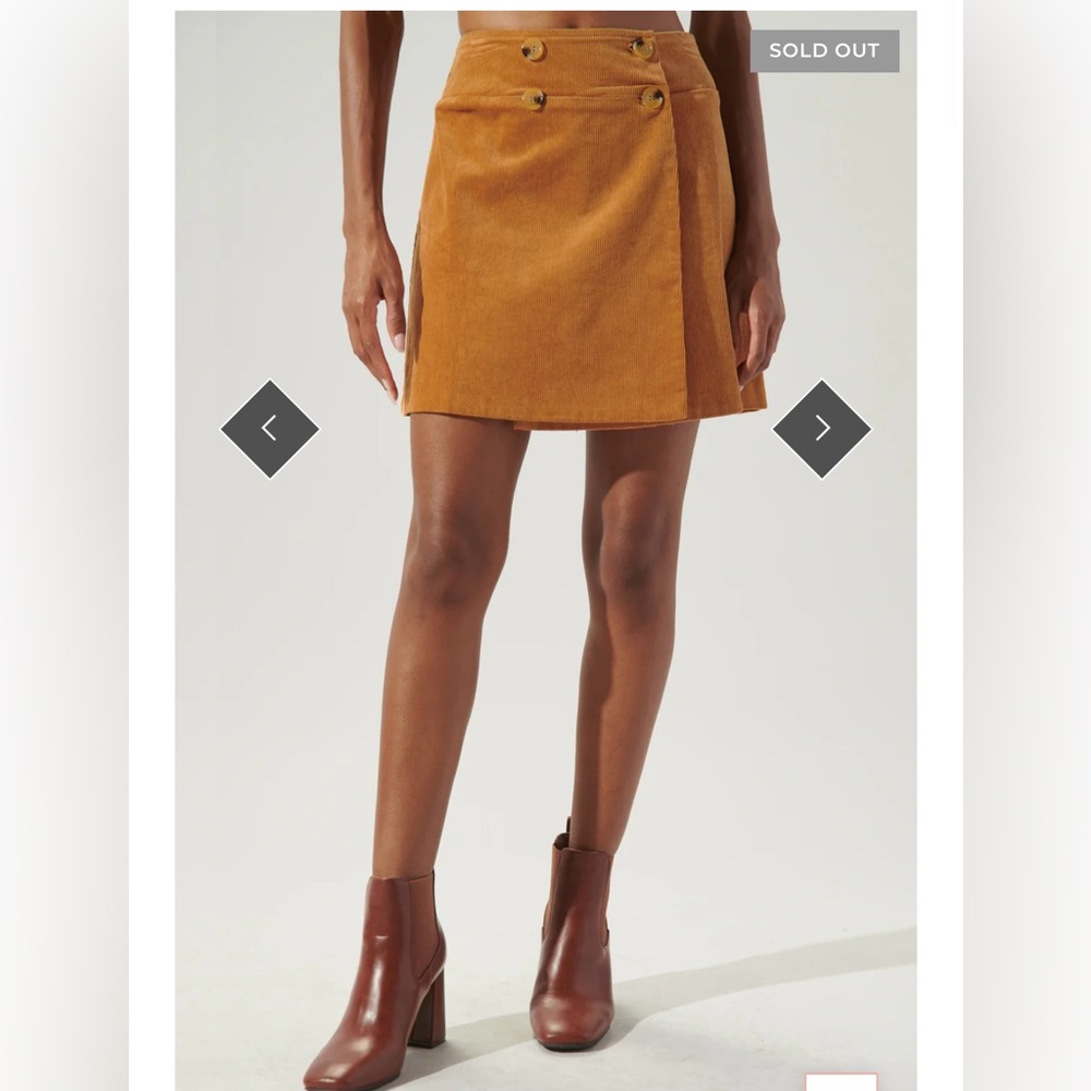 Sugar Lips Limitless Corduroy High Waisted Skirt